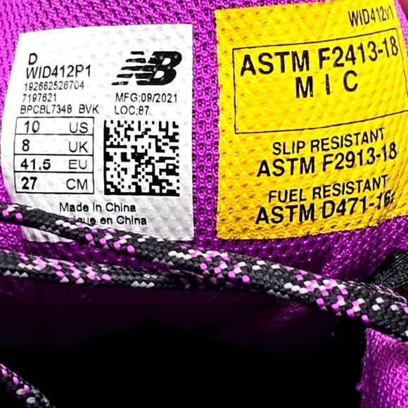 New Balance 412v1 Athletic Alloy Safety Toe Work Shoe Women's Size 10 - Picture 12 of 12